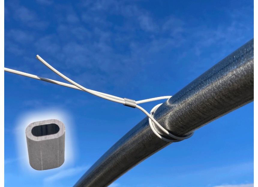fil deltane fixé avec manchon aluminium
