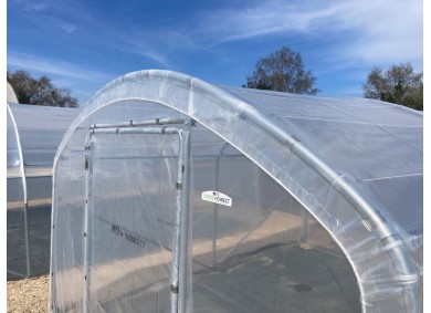 Serre tunnel de jardin 6m² bâche verte pas cher 3 arceaux