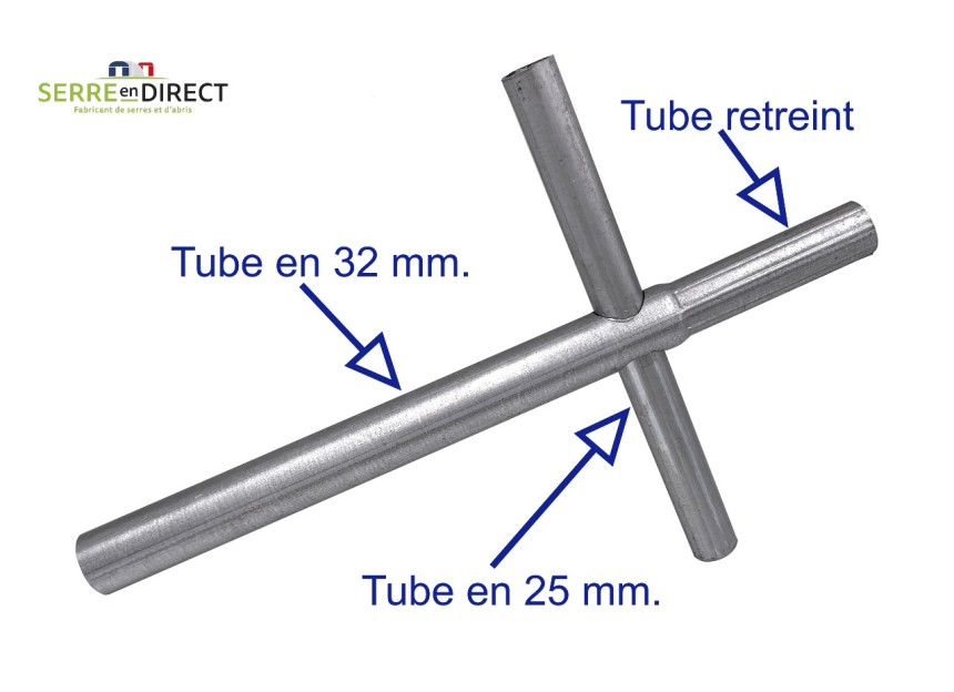 Croix en 32mm rétreinte pour arceau en 32mm