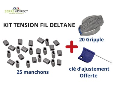 Kit tension fil Deltane manchon gripple clé gripple