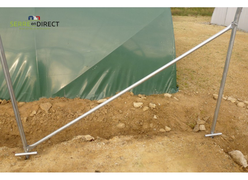 Renfort tube acier pour serre de jardin