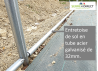 entretoise de sol pour tube de serre en 32mm.