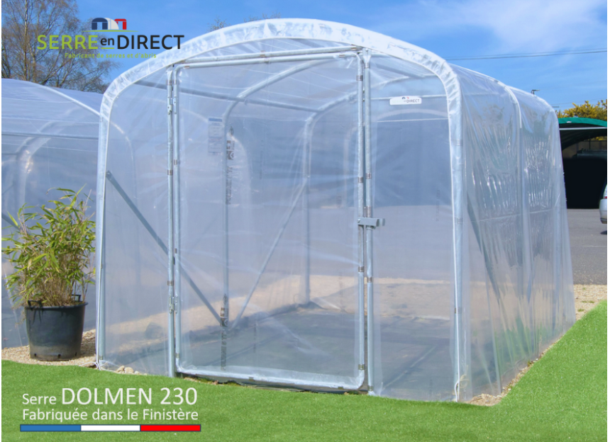 serre de jardin tunnel à pieds droits