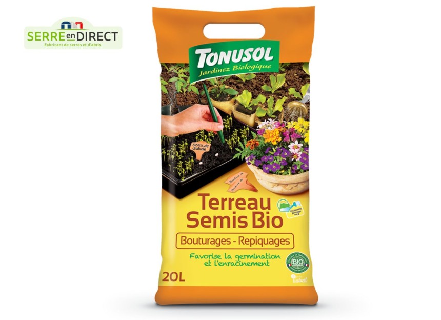 terreau semis 20 litres tonusol
