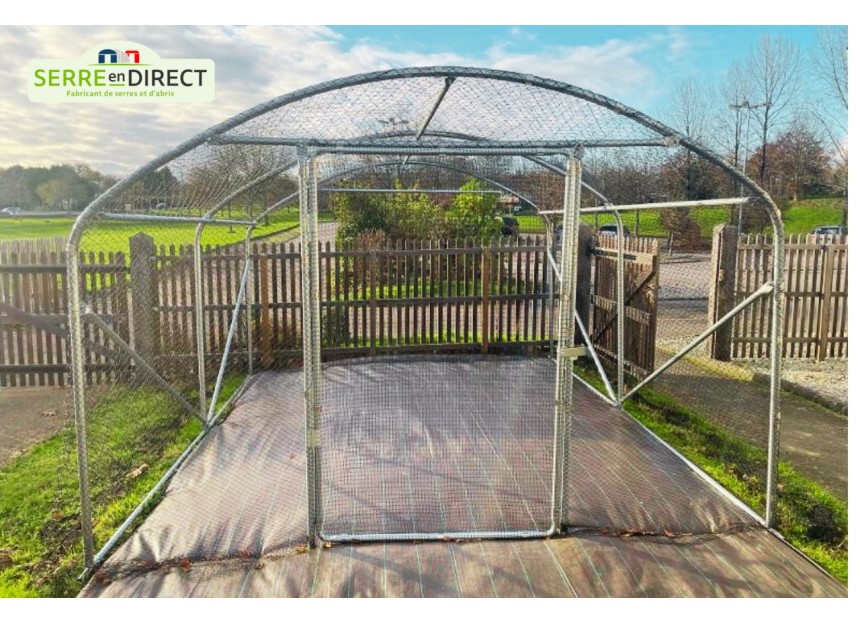 filet dans le pignon poulailler