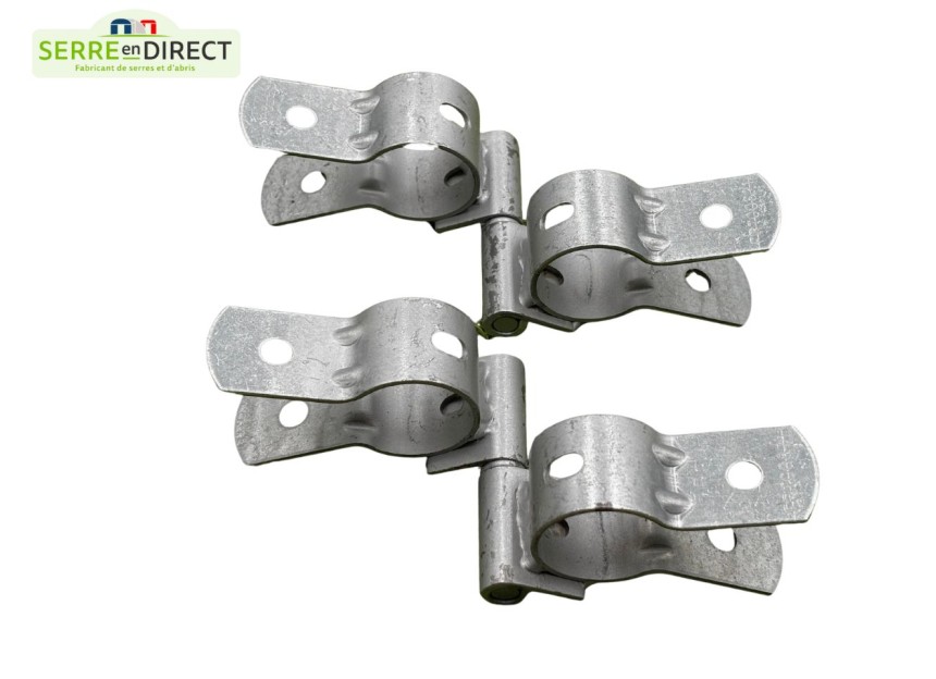 deux charnières pour porte de serre professionnelle