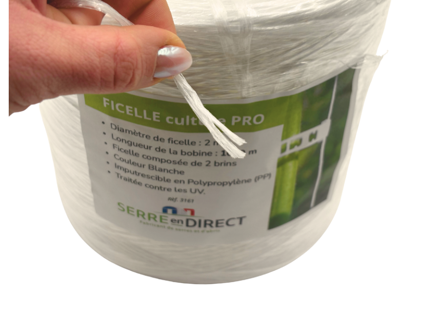 Ficelle de culture PRO, blanche, 1000m