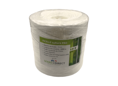Ficelle de culture PRO, blanche, 1000m