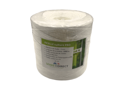 Ficelle de culture PRO, blanche, 1000m
