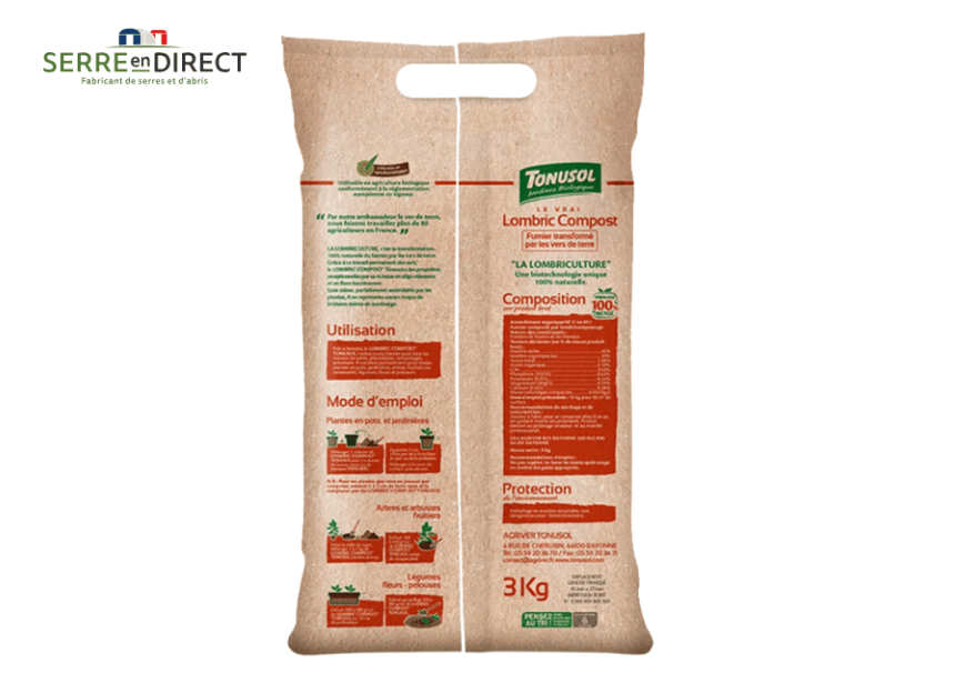 Lombricompost 3 kg idéal pour le potager
