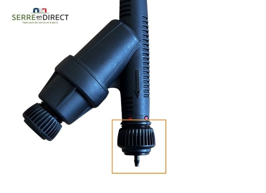 nez de robinet sur filtre micro irrigation