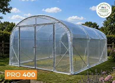 serre de jardin fabriqué en France de qualité professionnelle Dolmen PRO 400 Serre en Direct