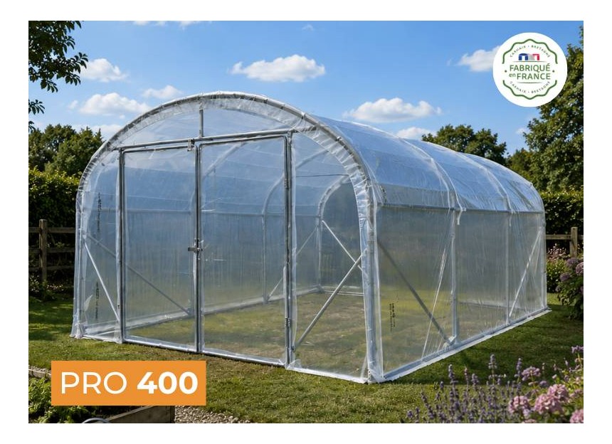 serre de jardin fabriqué en France de qualité professionnelle Dolmen PRO 400 Serre en Direct