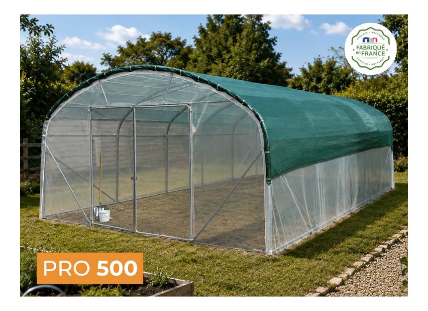 serre de jardin fabriqué en France de qualité professionnelle Dolmen PRO 500 Serre en Direct