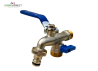 robinet métal double sortie de puisage