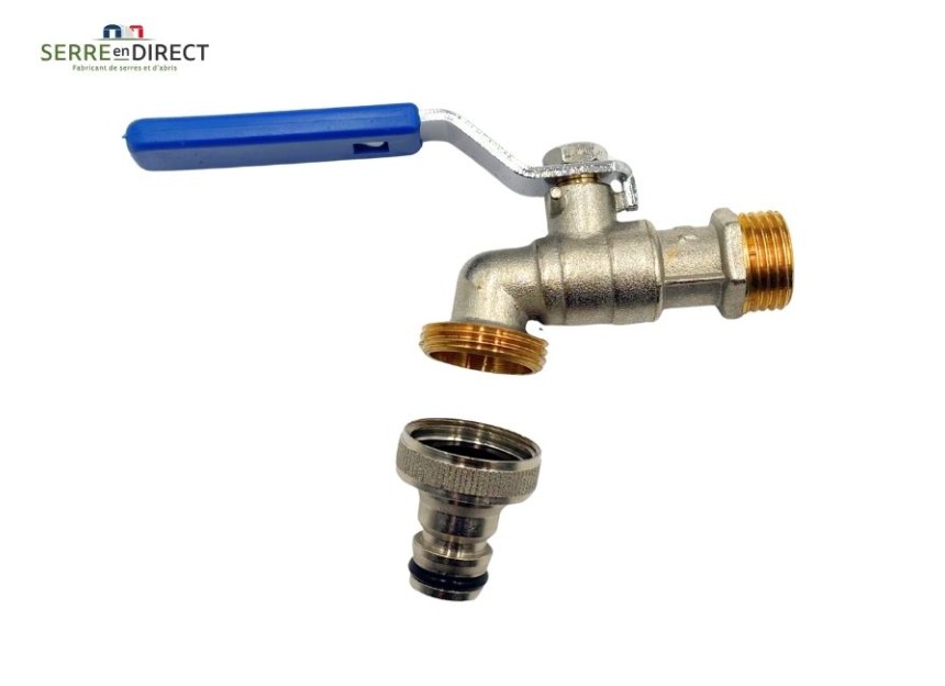 robinet métal avec nez de robinet raccord rapide