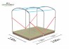 armature de serre largeur 2.30m longueur 3m