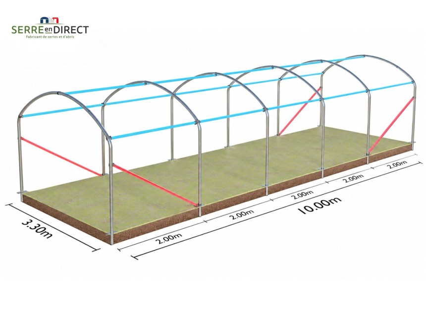 structure de serre longueur 6 mètres