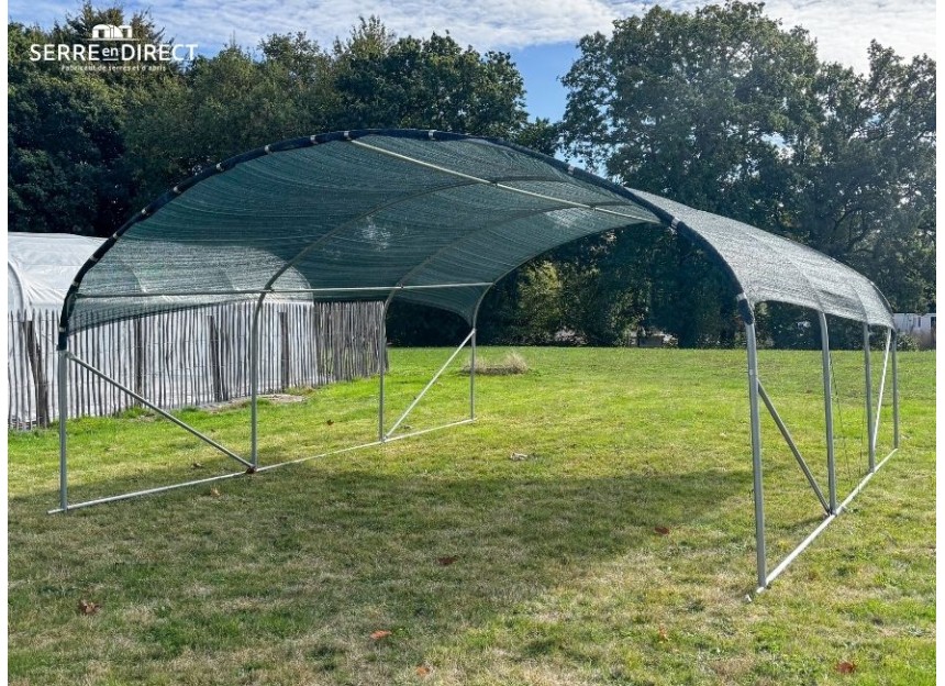 armature de serre dolmen 500 avec filet d'ombrage