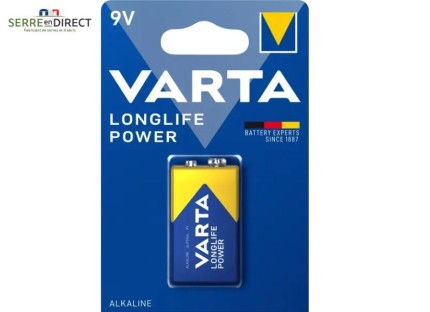 pile alcaline 9V  VARTA énergie longue durée