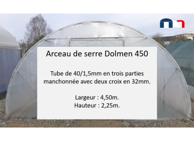 Arceau serre tunnel maraicher DOLMEN450