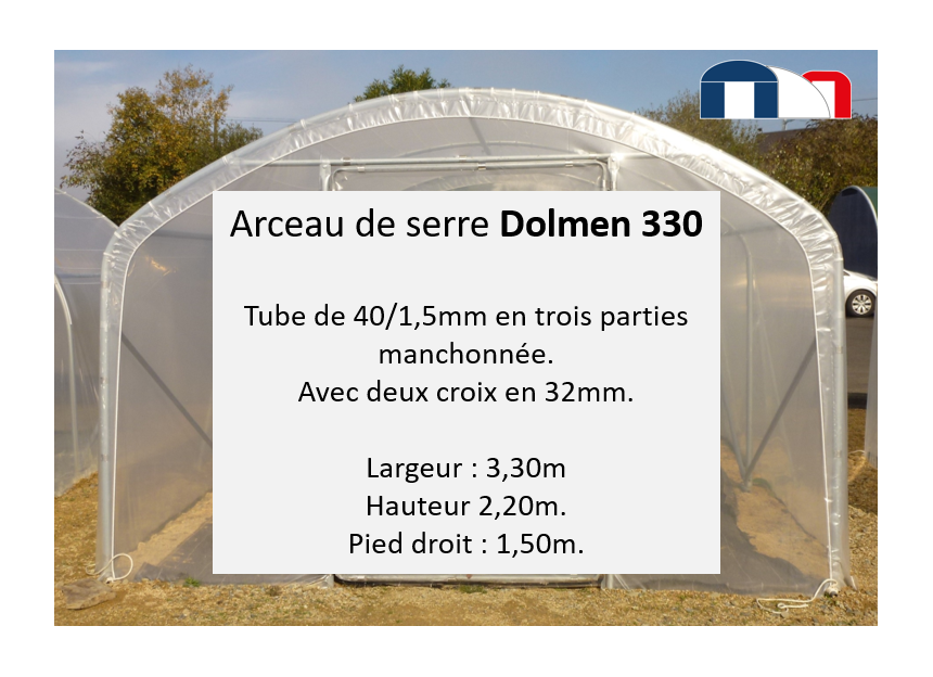 Arceau serre jardin tunnel DOLMEN330