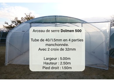 Arceau de serre de jardin tunnel DOLMEN 400