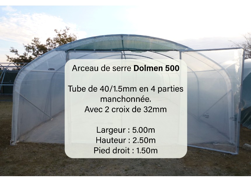 Arceau serre jardin tunnel DOLMEN500