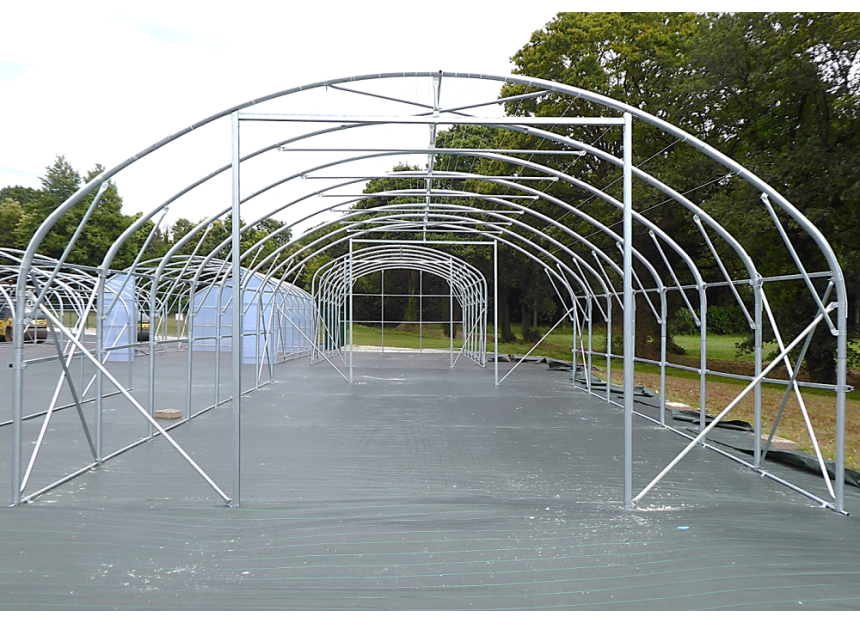 Structure pignon ouvert Tunnel agricole