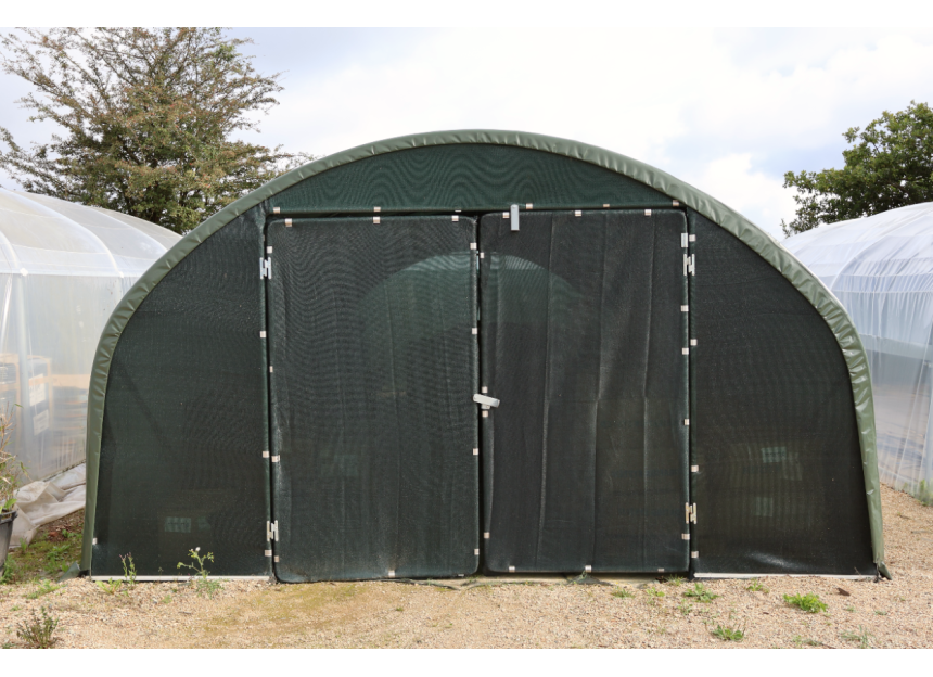 Abri de stockage DOLMEN 400 en bâche verte