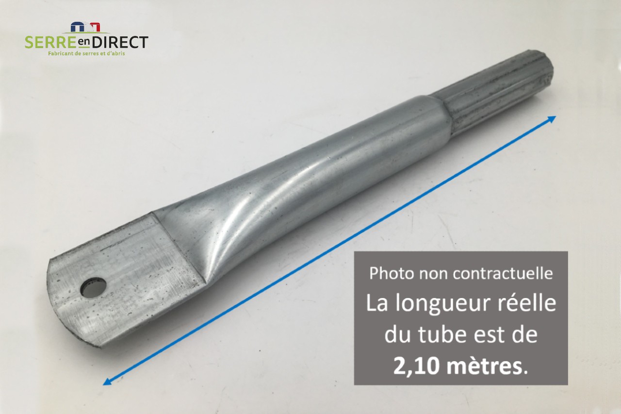 Tube aplati 32mm, percé et rétreint un côté | Serre en Direct